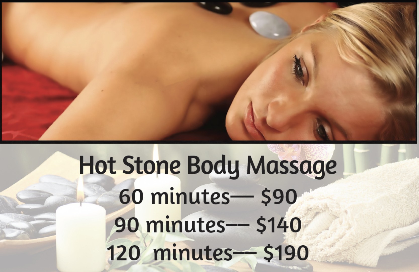 Hot stone body massage prices at Pace Massage